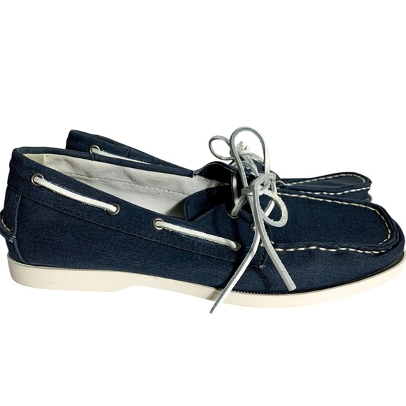 Eddie Bauer Other - Eddie Bauer Men’s Boat Shoes Navy Blue Canvas Size 9